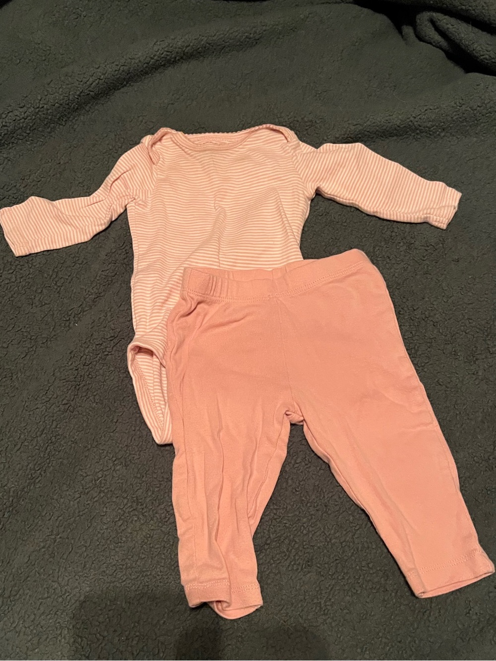 Carter's Pink Striped Baby Bodysuit Set
